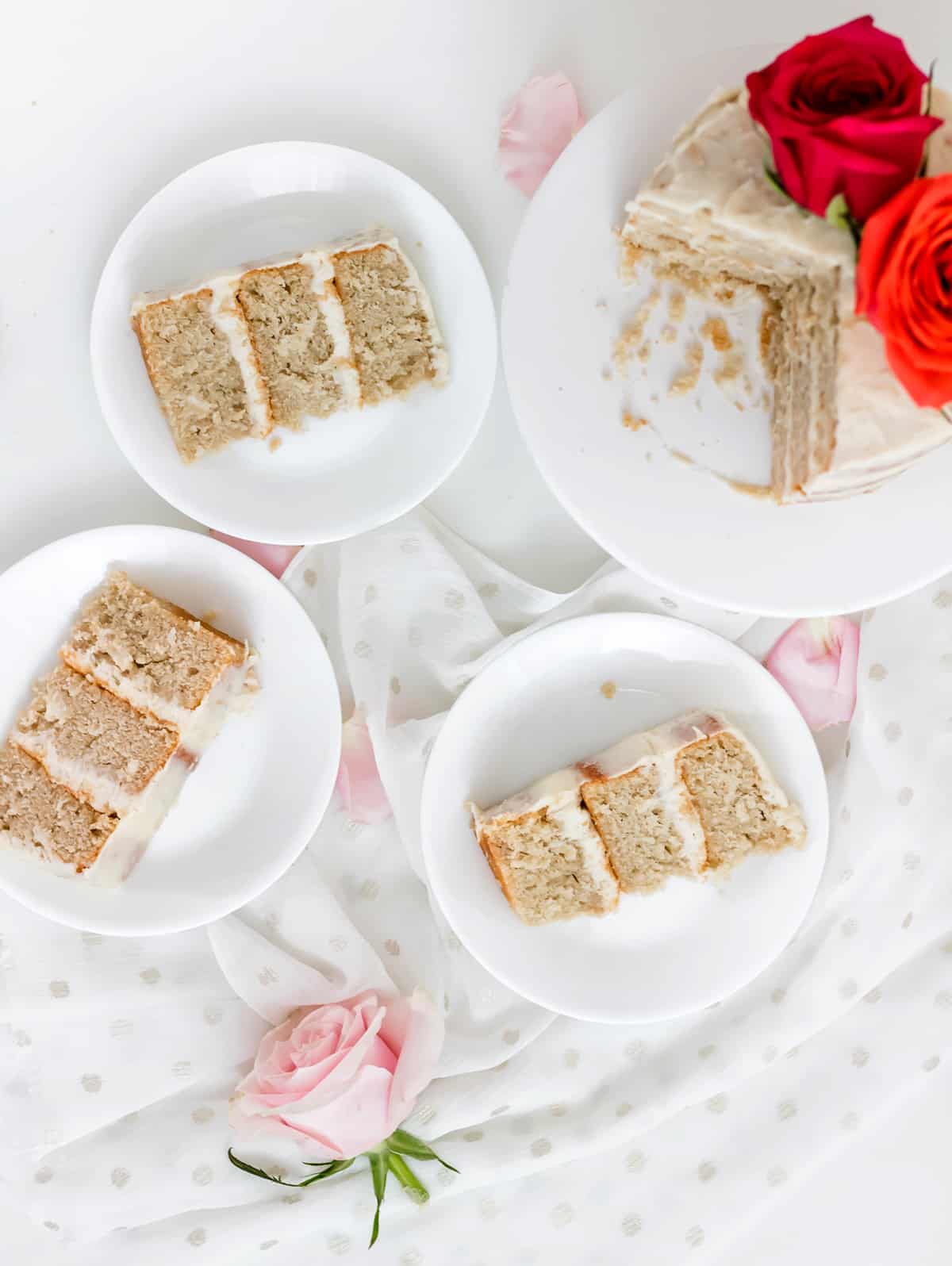 White Chocolate Coconut Almond Layer Cake