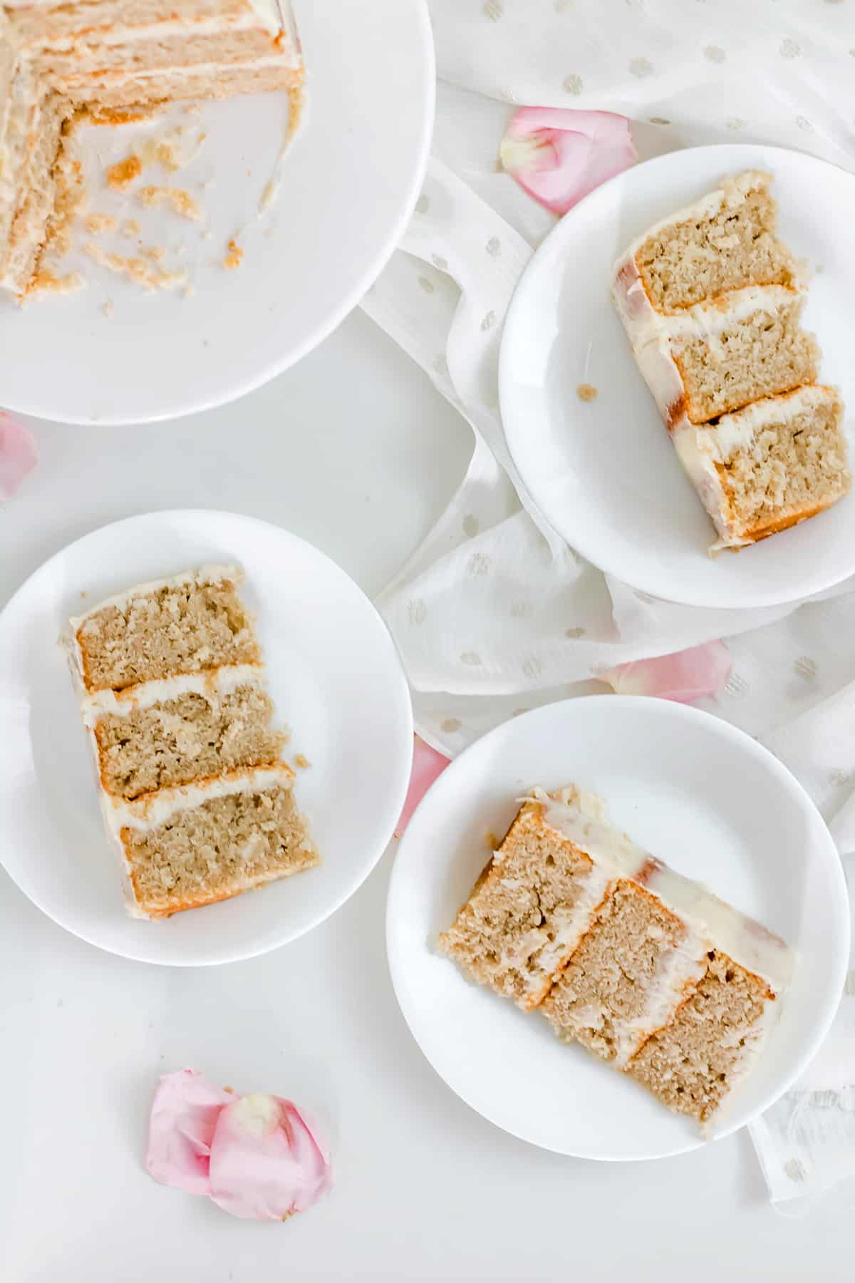 White Chocolate Coconut Almond Layer Cake