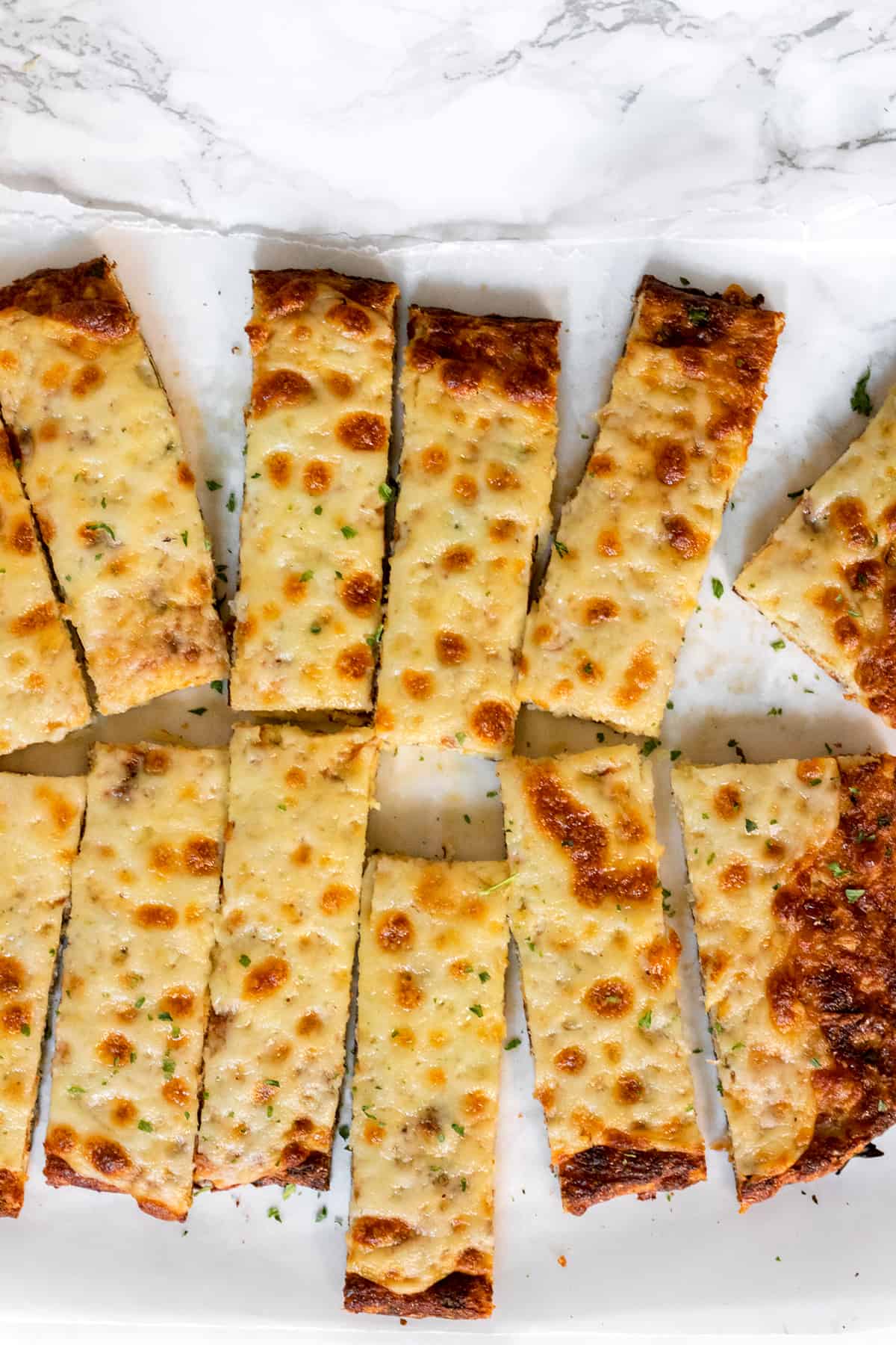 Cheesy Cauliflower Breadsticks