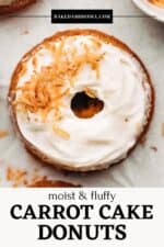Carrot cake donut pin for Pinterest.