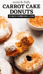 Carrot cake donut pin for Pinterest.