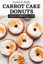 Carrot cake donut pin for Pinterest.