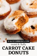 Carrot cake donut pin for Pinterest.