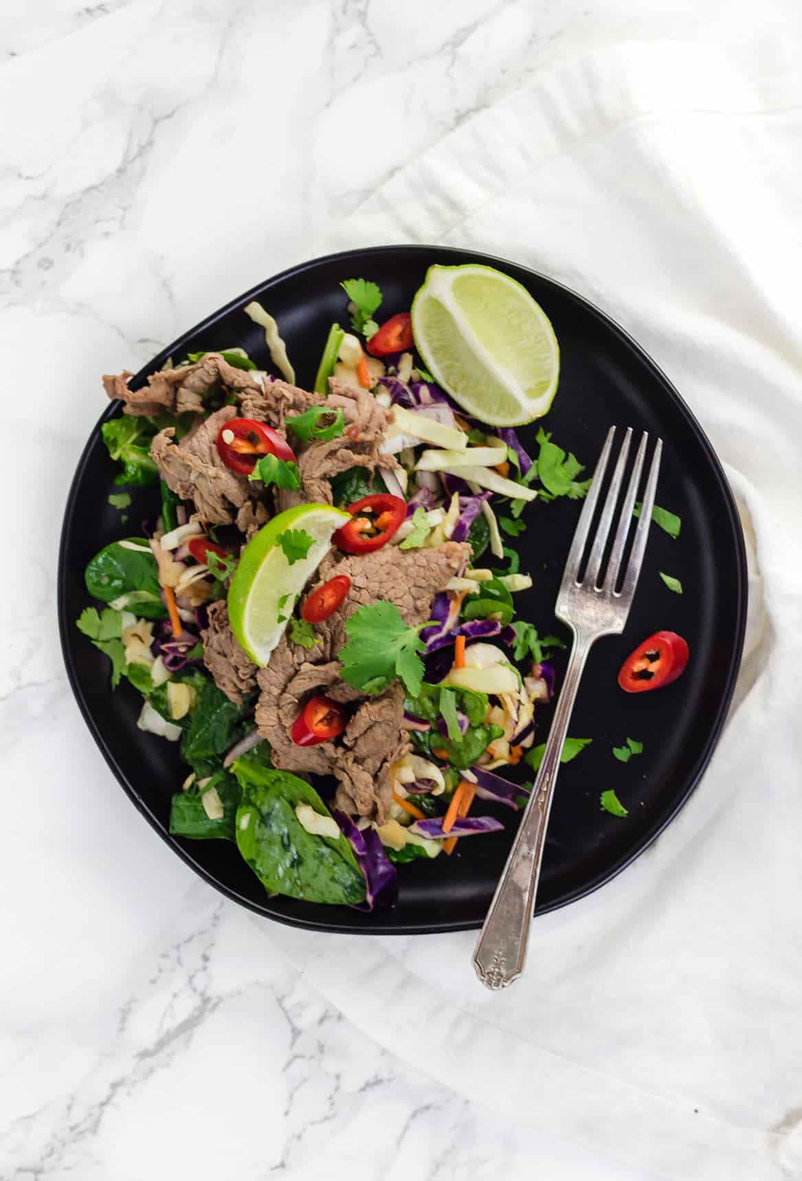 Thai Beef Salad (gluten free + dairy free)