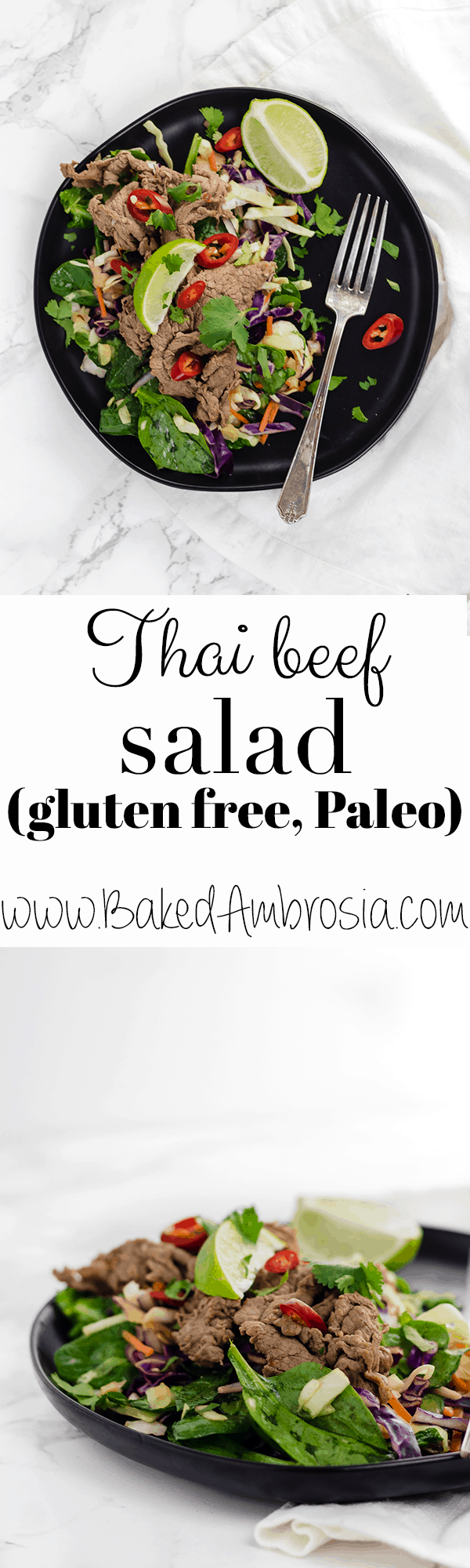 Thai Beef Salad (gluten free + dairy free)