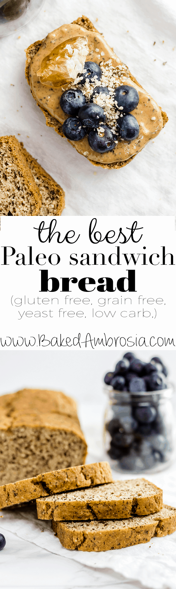 The BEST Paleo Sandwich Bread (gluten free, grain free, yeast free, low carb)