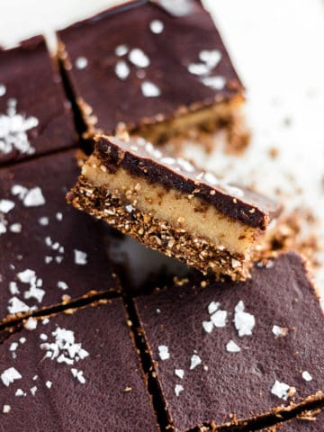 No-Bake Chocolate Peanut Butter and Banana Collagen Bars (gluten free, vegan, refined sugar free)