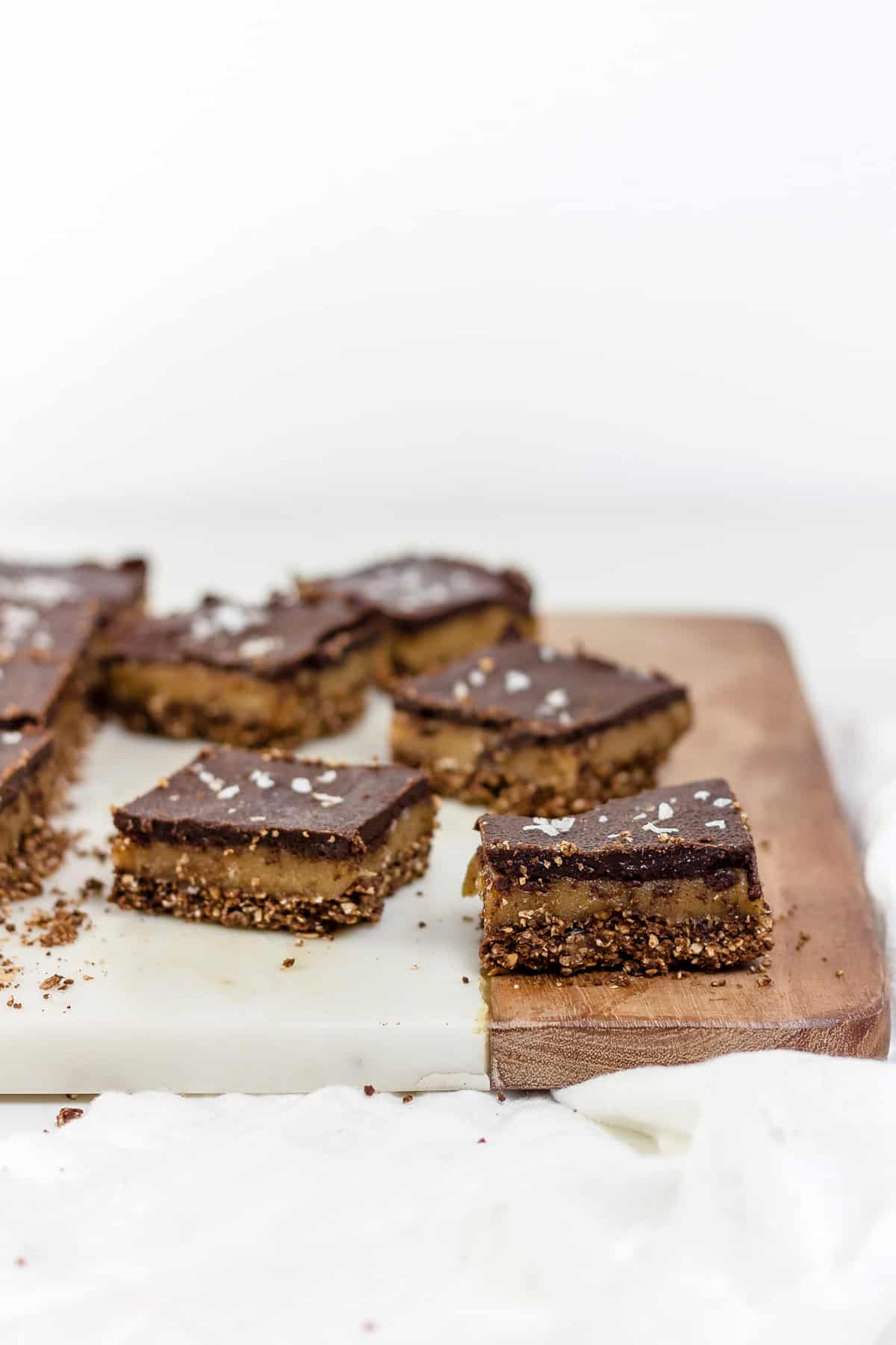 No-Bake Chocolate Peanut Butter and Banana Collagen Bars (gluten free, vegan, refined sugar free)