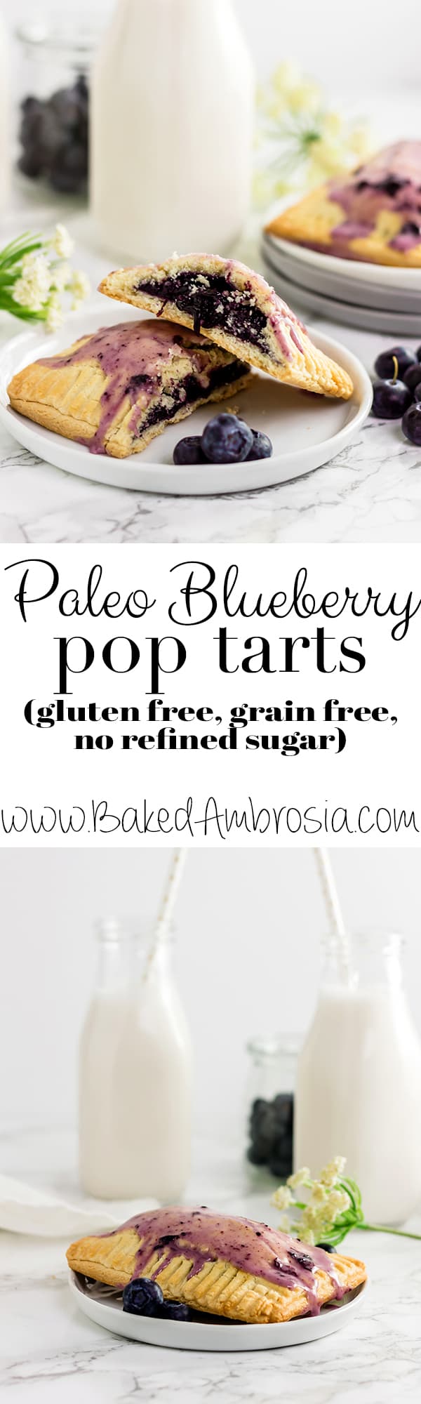 Paleo Blueberry Pop Tarts (gluten free, grain free, refined sugar free)