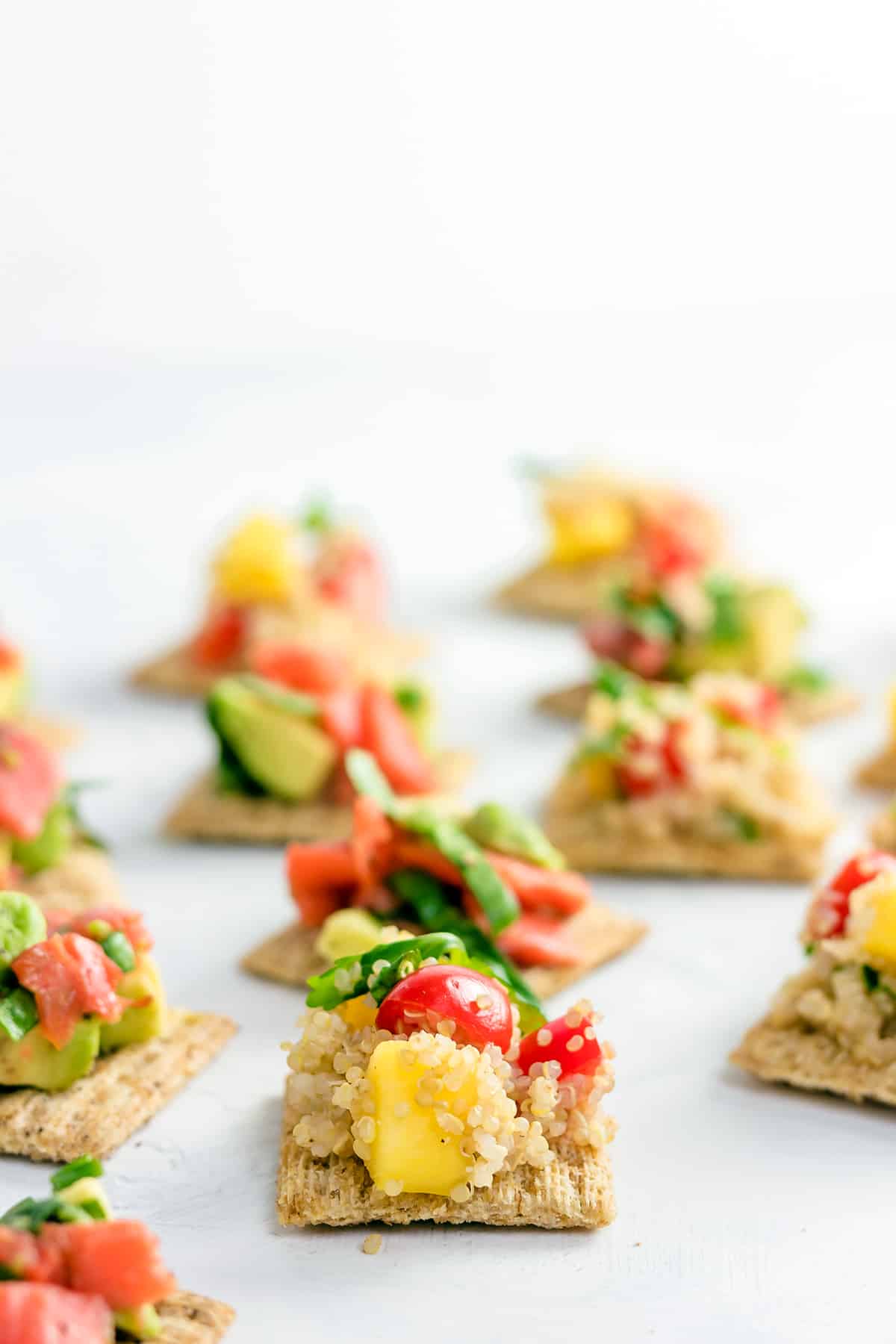 TRISCUIT Crackers with Quinoa Mango Salad 