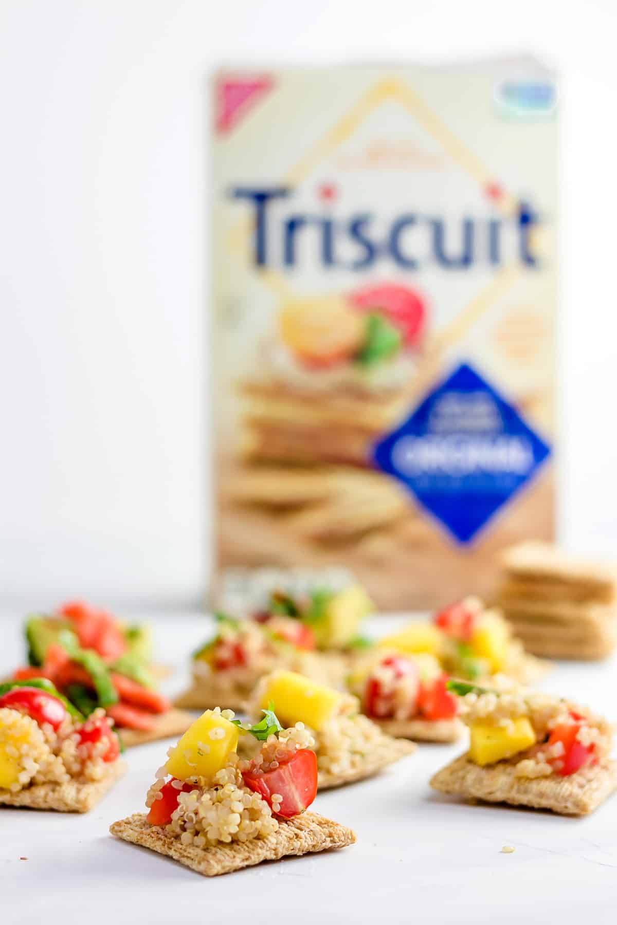 TRISCUIT Crackers with Quinoa Mango Salad
