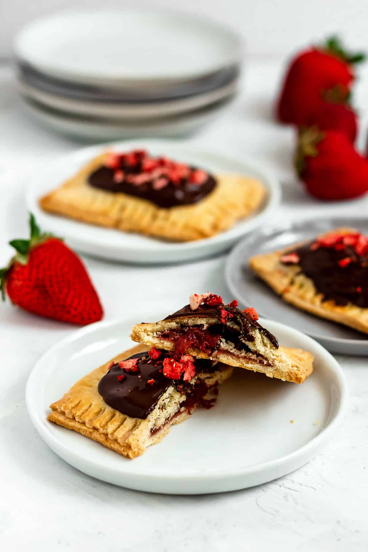 Paleo Chocolate Covered Strawberry Pop Tarts (gluten free, grain free, refined sugar free)