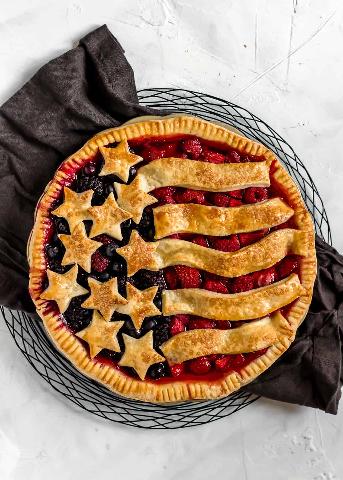 Easy American Mixed Berry Pie for the 4th of July