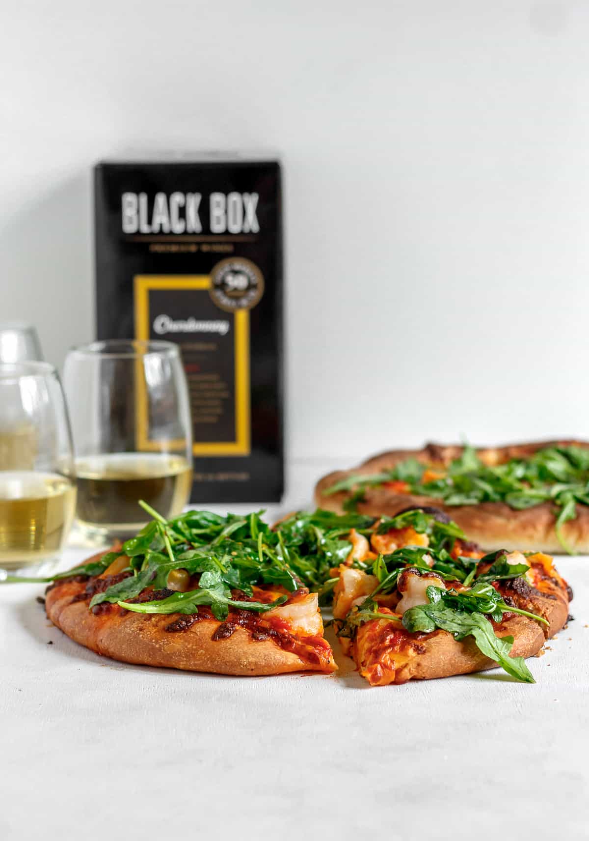 Shrimp and Arugula Pizza