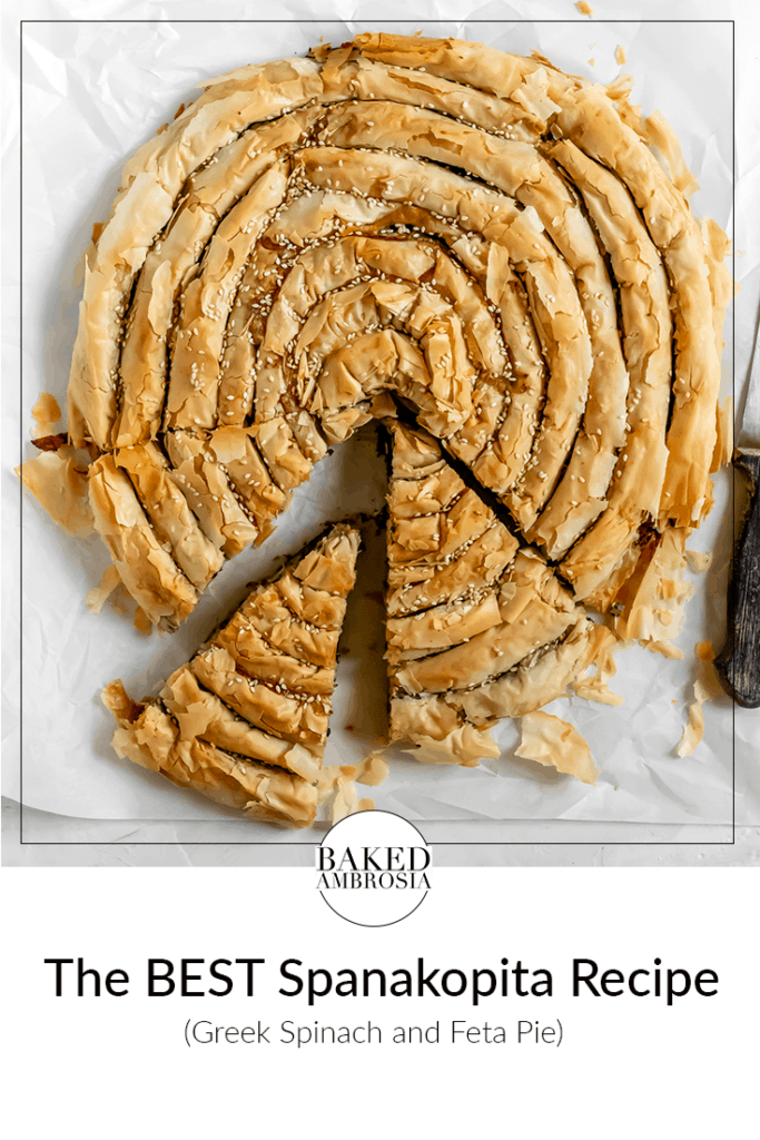 Spanakopita Recipe (Greek Spinach and Feta Pie) - Baked ...