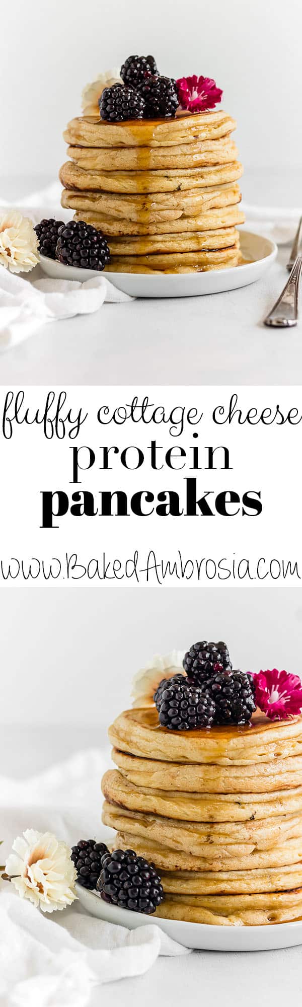 Fluffy Cottage Cheese Protein Pancakes