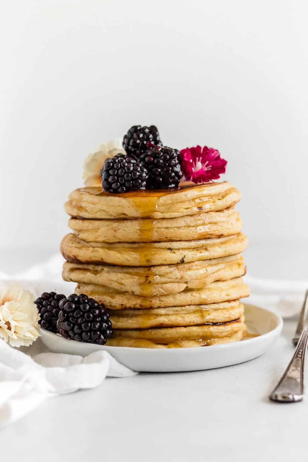 Fluffy Cottage Cheese Protein Pancakes - Baked Ambrosia