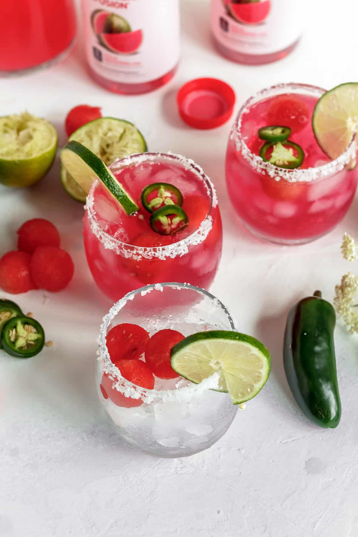 Skinny Jalapeño Watermelon Margaritas