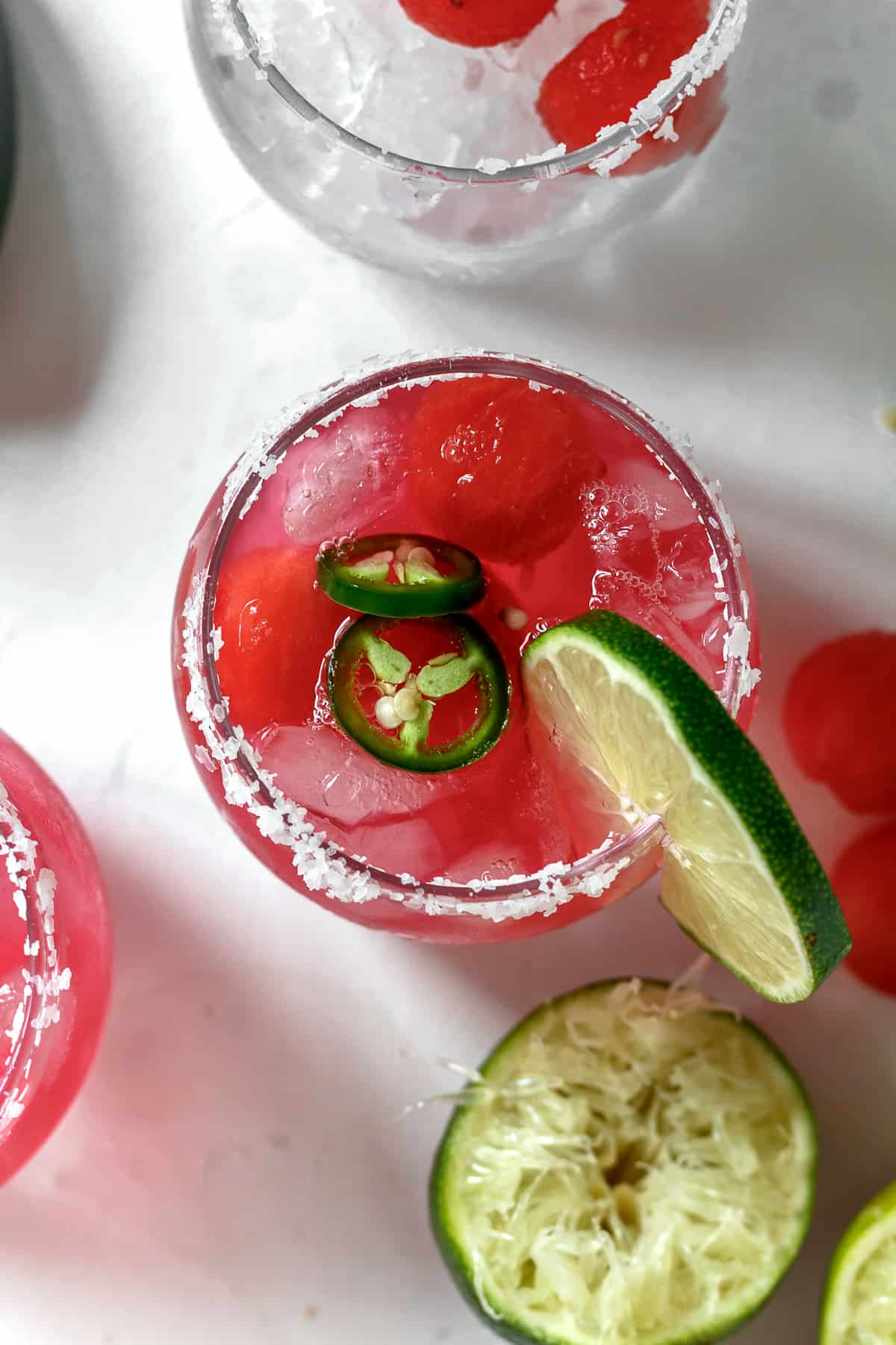 Skinny Jalapeño Watermelon Margaritas