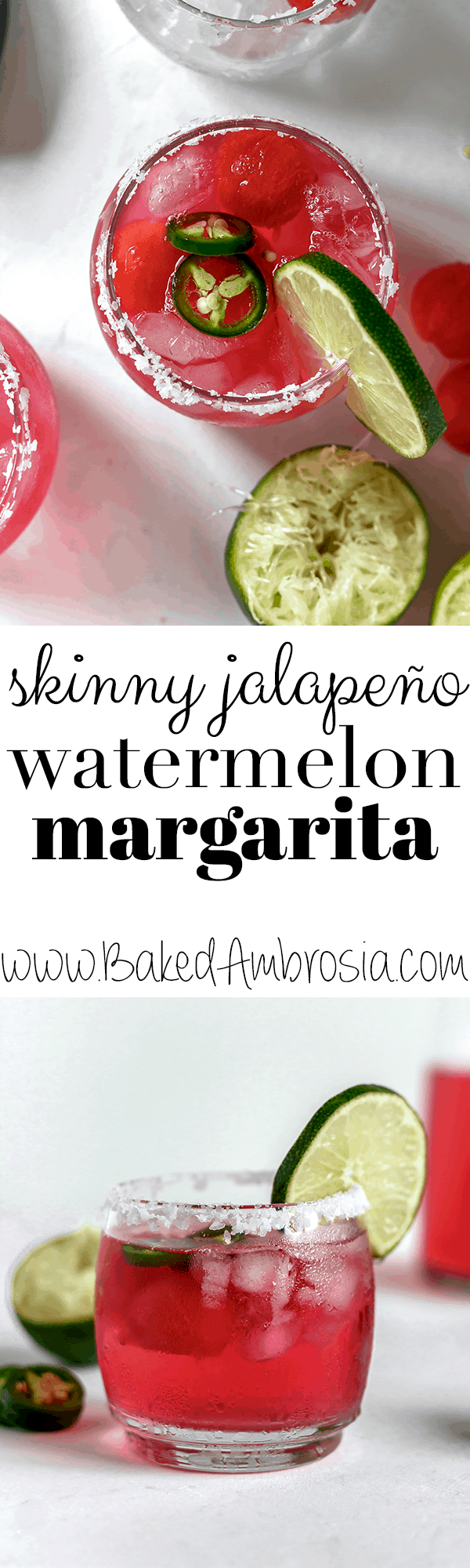 Skinny Jalapeño Watermelon Margaritas