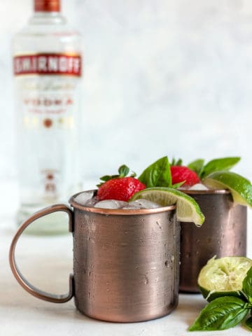 Strawberry Basil Moscow Mule