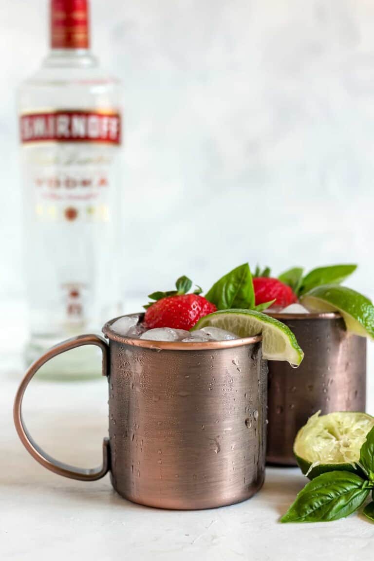 Strawberry Basil Moscow Mule