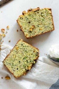 Paleo Zucchini Pistachio Bread (Gluten Free, Grain Free, Dairy Free)