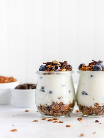 Almond Butter Vanilla Bean Granola with Cacao Nibs
