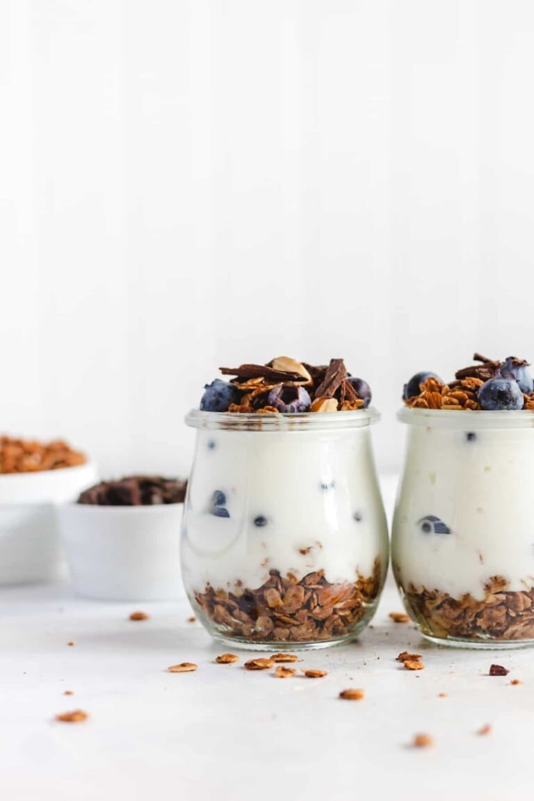 Almond Butter Vanilla Bean Granola with Cacao Nibs