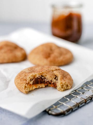 Pumpkin Butter Stuffed Snickerdoodles