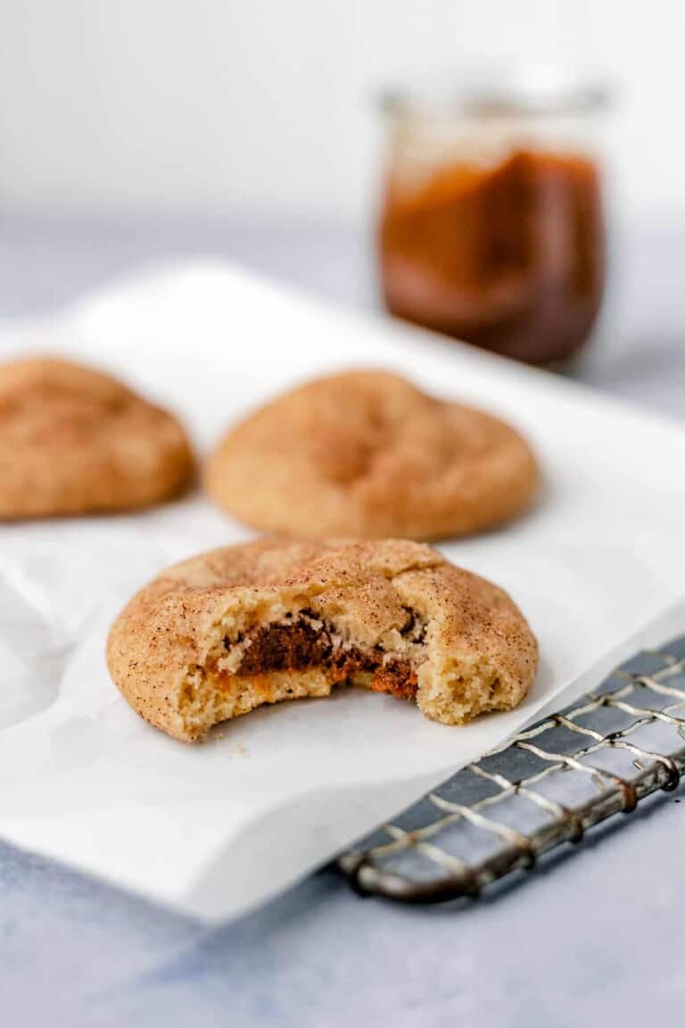 Pumpkin Butter Stuffed Snickerdoodles