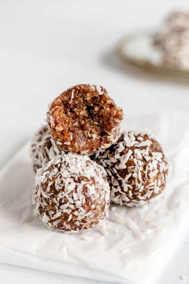 Salted Maple Pecan Pie Energy Balls (vegan)