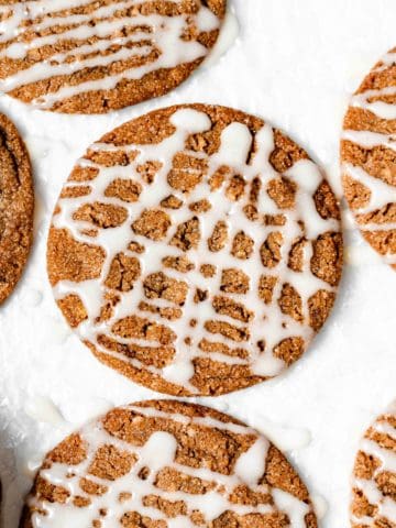 walnut spice cookies with honey glaze