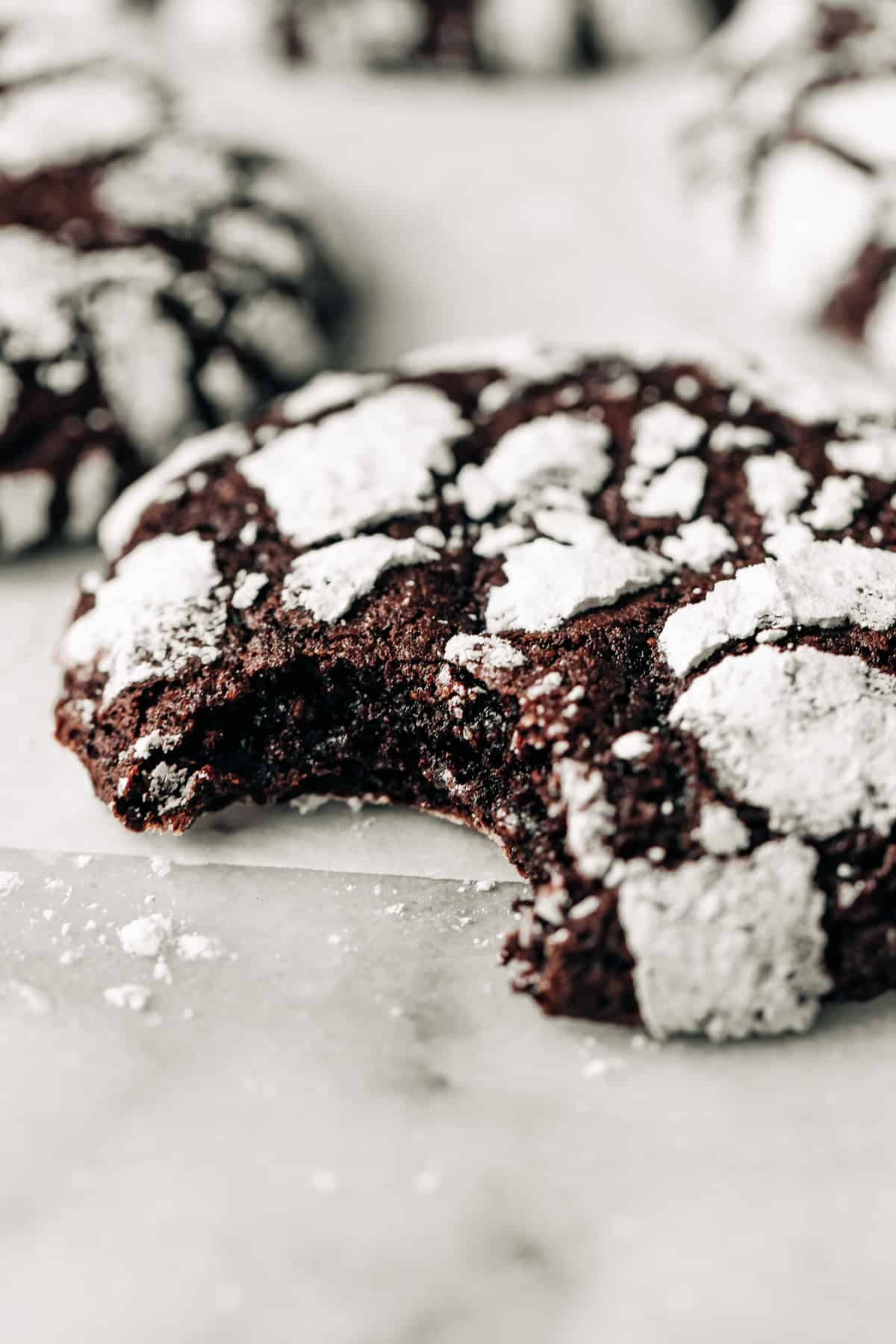 chocolate crinkle cookies.