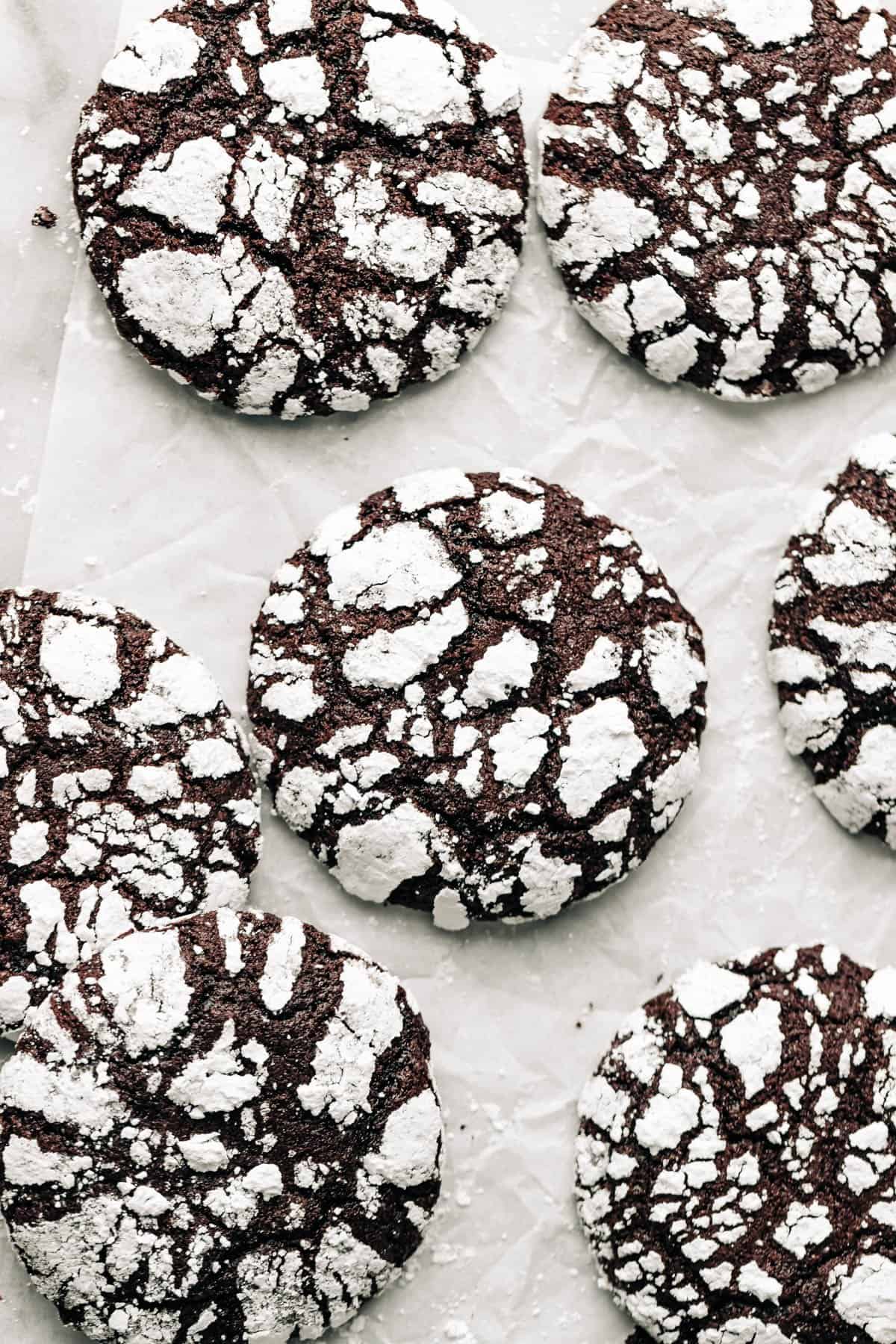 chocolate crinkle cookies.