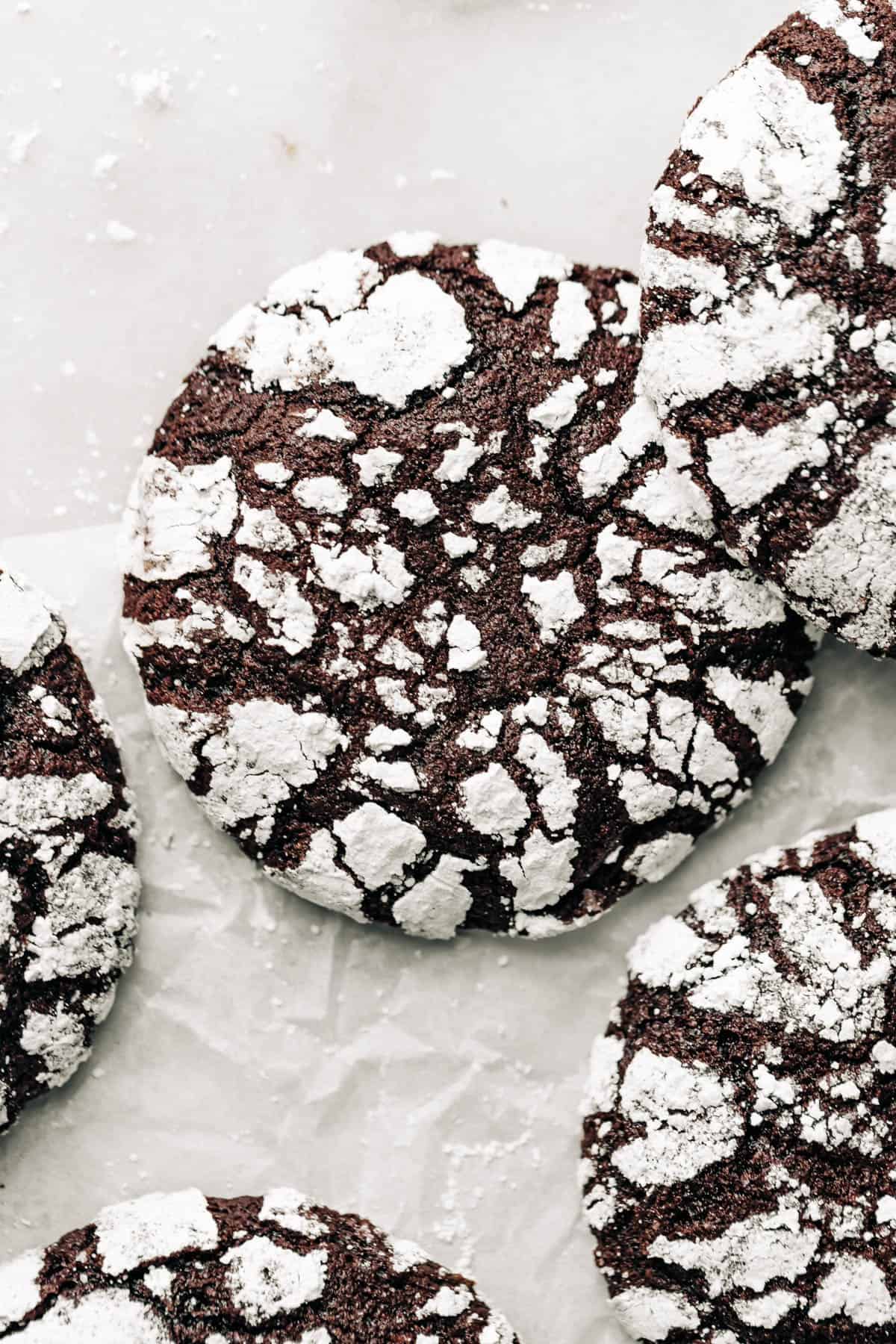 chocolate crinkle cookies.