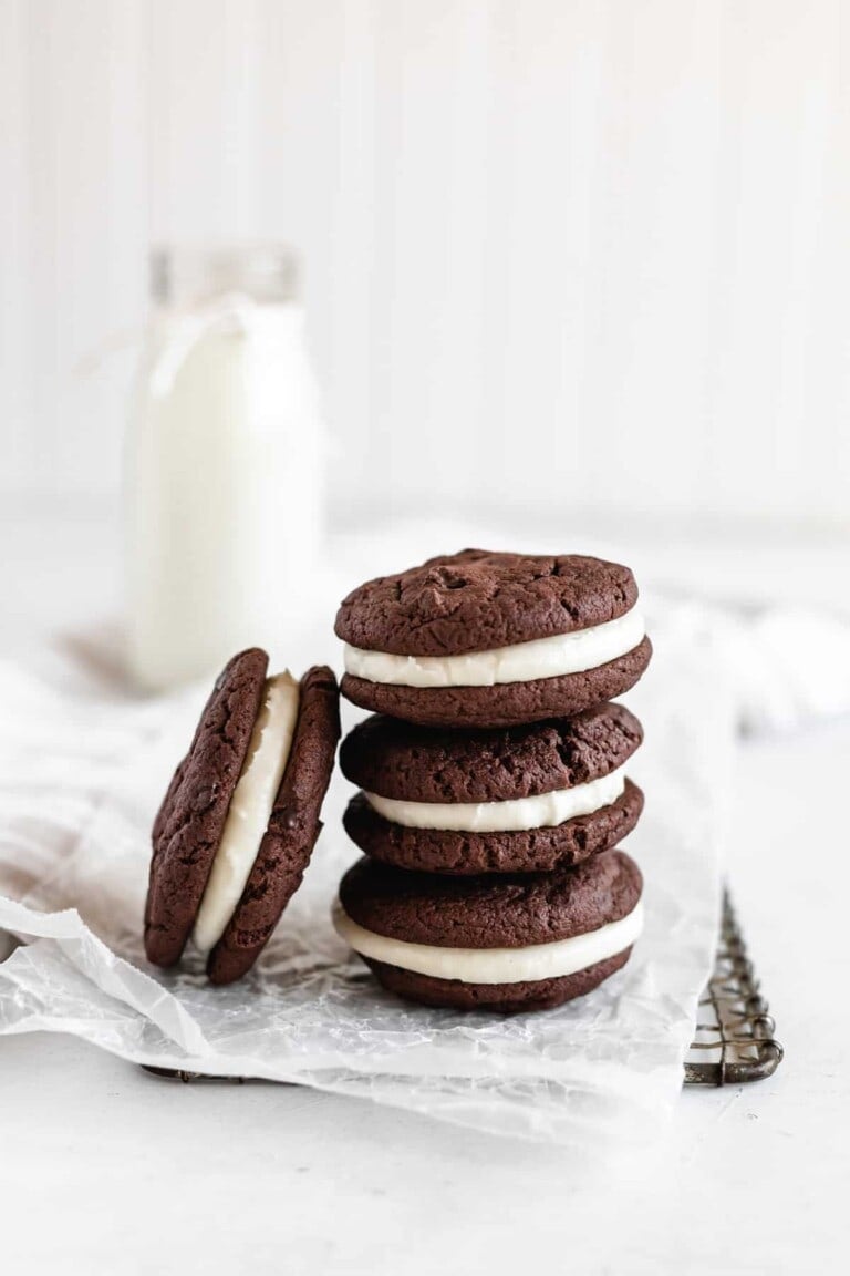 Chocolate Peppermint Cream Sandwich Cookies