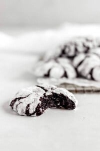 Fudgy Dark Chocolate Crinkle Cookies
