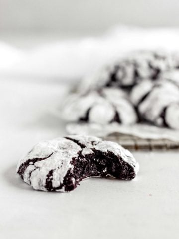 Fudgy Dark Chocolate Crinkle Cookies
