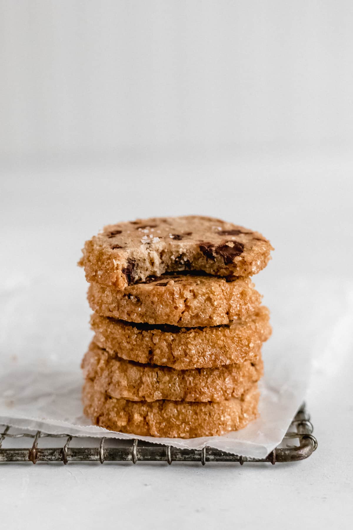 Salted Chocolate Chunk Espresso Shortbread Cookies