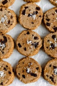 Salted Chocolate Chunk Espresso Shortbread Cookies