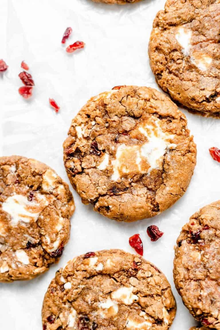 White Chocolate Cranberry Oatmeal Cookies