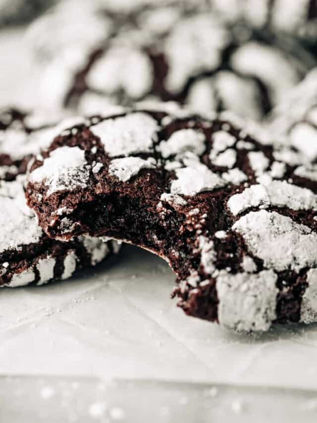 The Best Fudgy Chocolate Crinkle Cookies Recipe