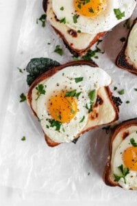 Gluten Free Kale Croque Madame Grilled Cheese