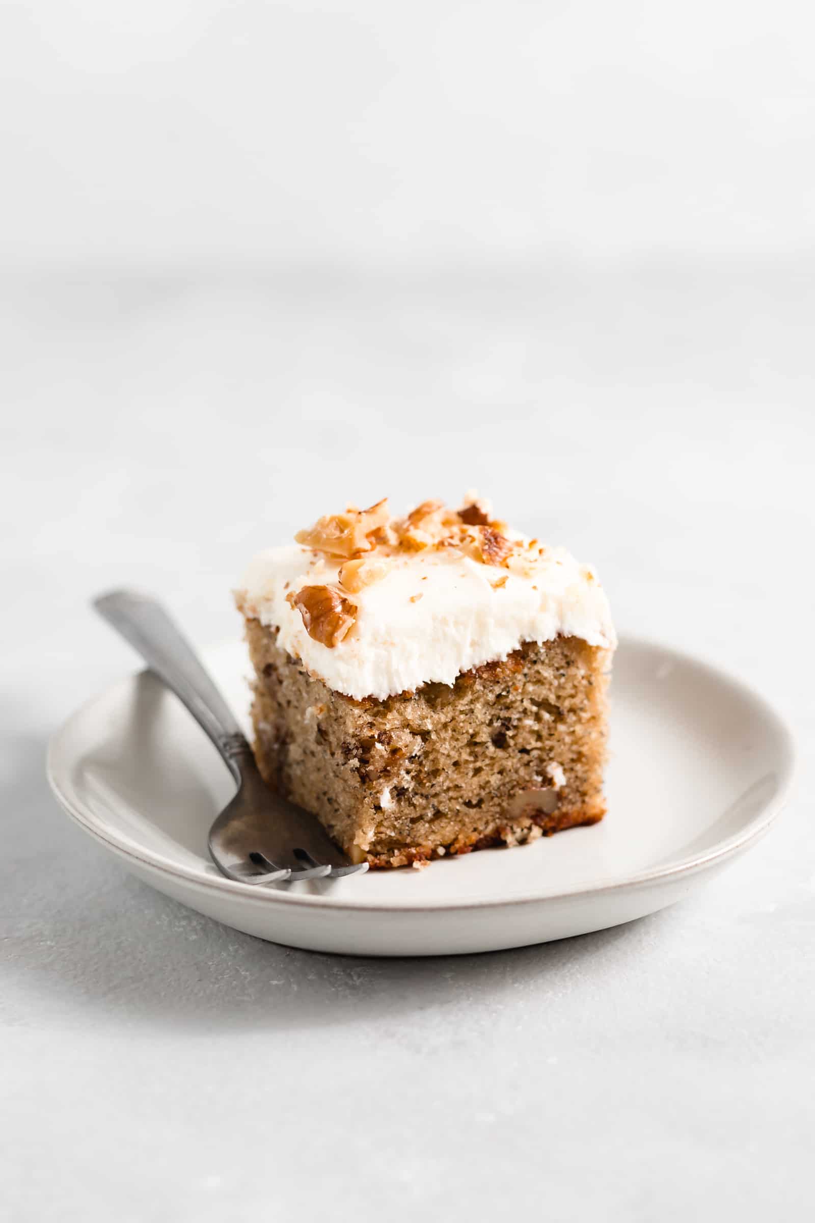 One Layer Banana Nut Cake With Cream Cheese Frosting