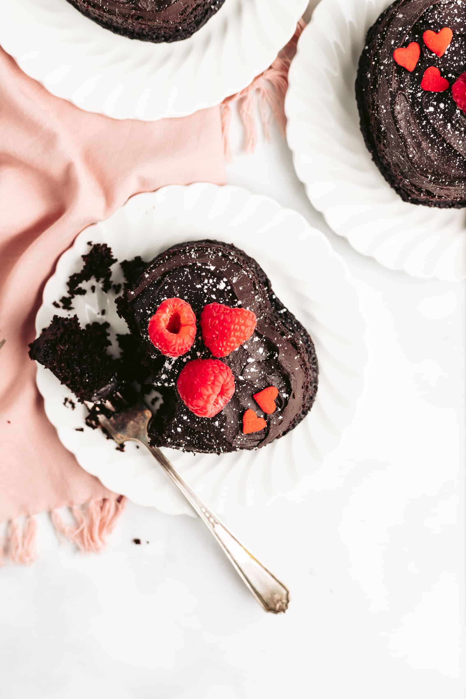 Valentine's Day Mini Vegan Chocolate Cake with Avocado Fudge Frosting