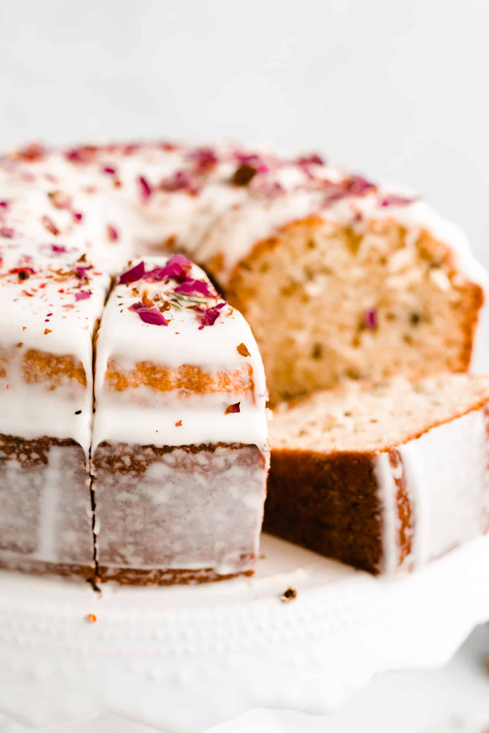 Rose Cake with Cream Cheese Glaze