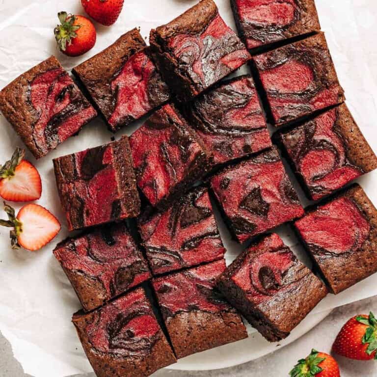 Strawberry Swirl Fudge Brownies