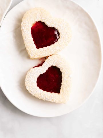 This small batch of Strawberry Shortbread Cookies are buttery, crispy, and the perfect amount to share with your favorite someone!