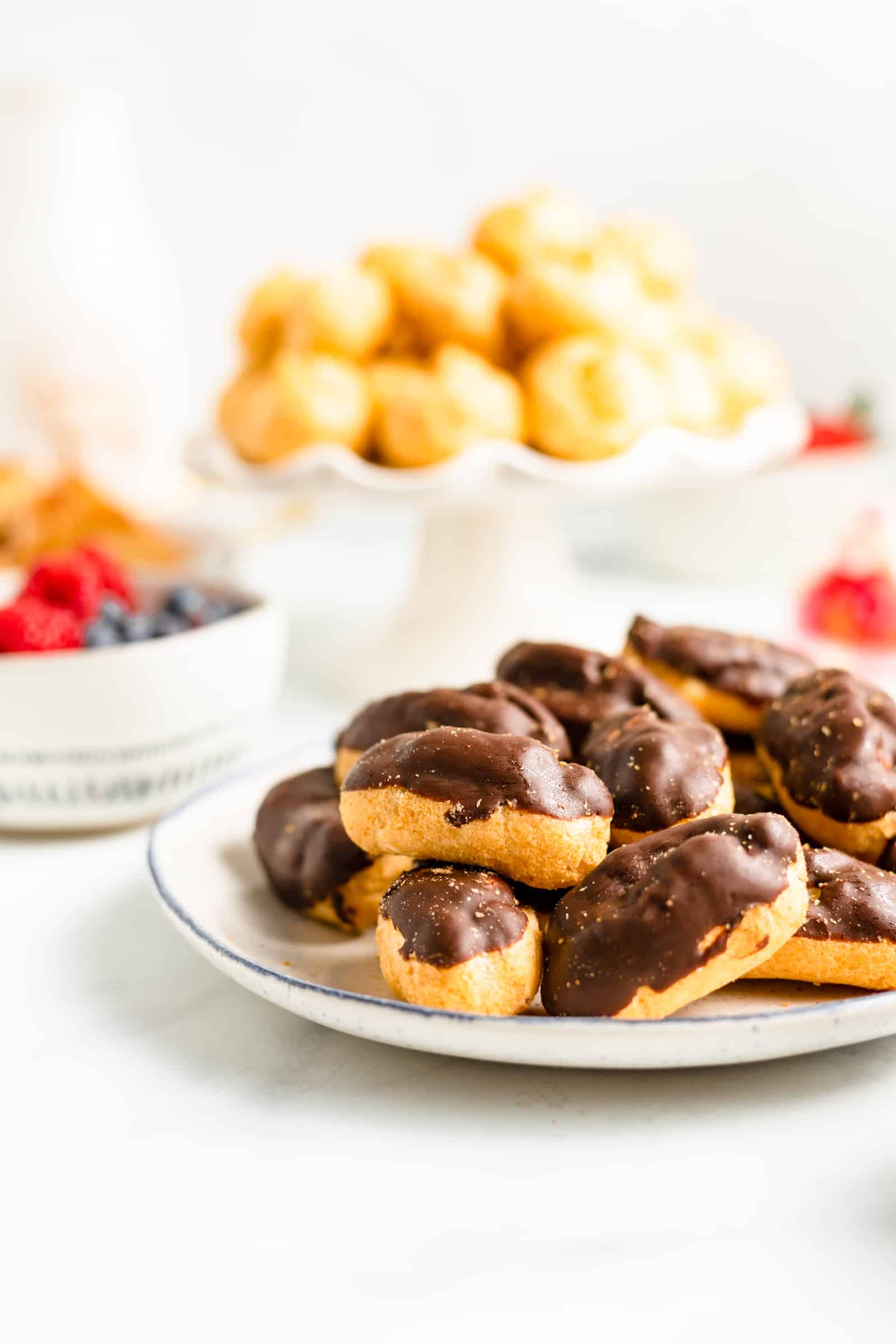 Chocolate covered eclairs